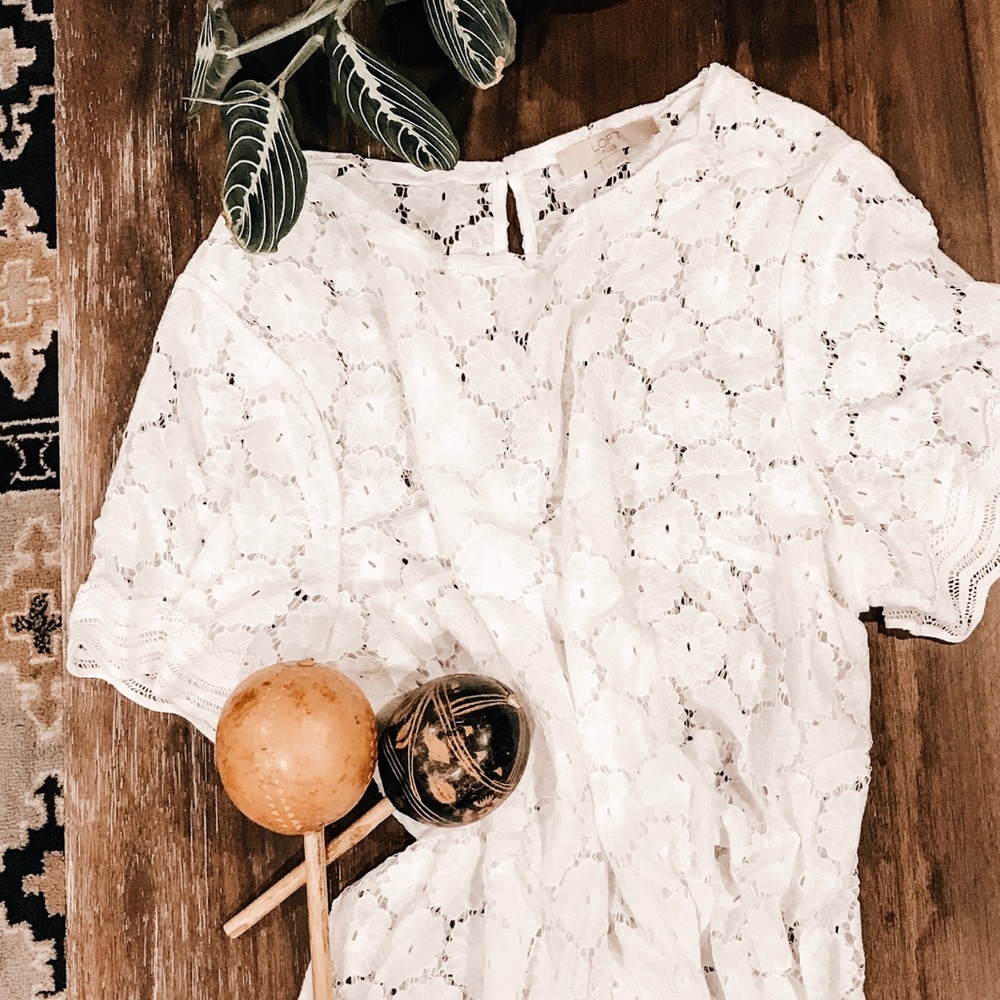 Loft Plus Size Lace Blouse